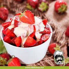 Fresas con crema grande